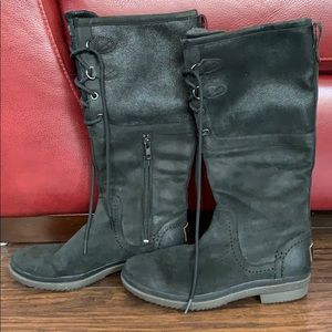 Ugg Newish worn 2x Leather Waterproof Sherpa Boots